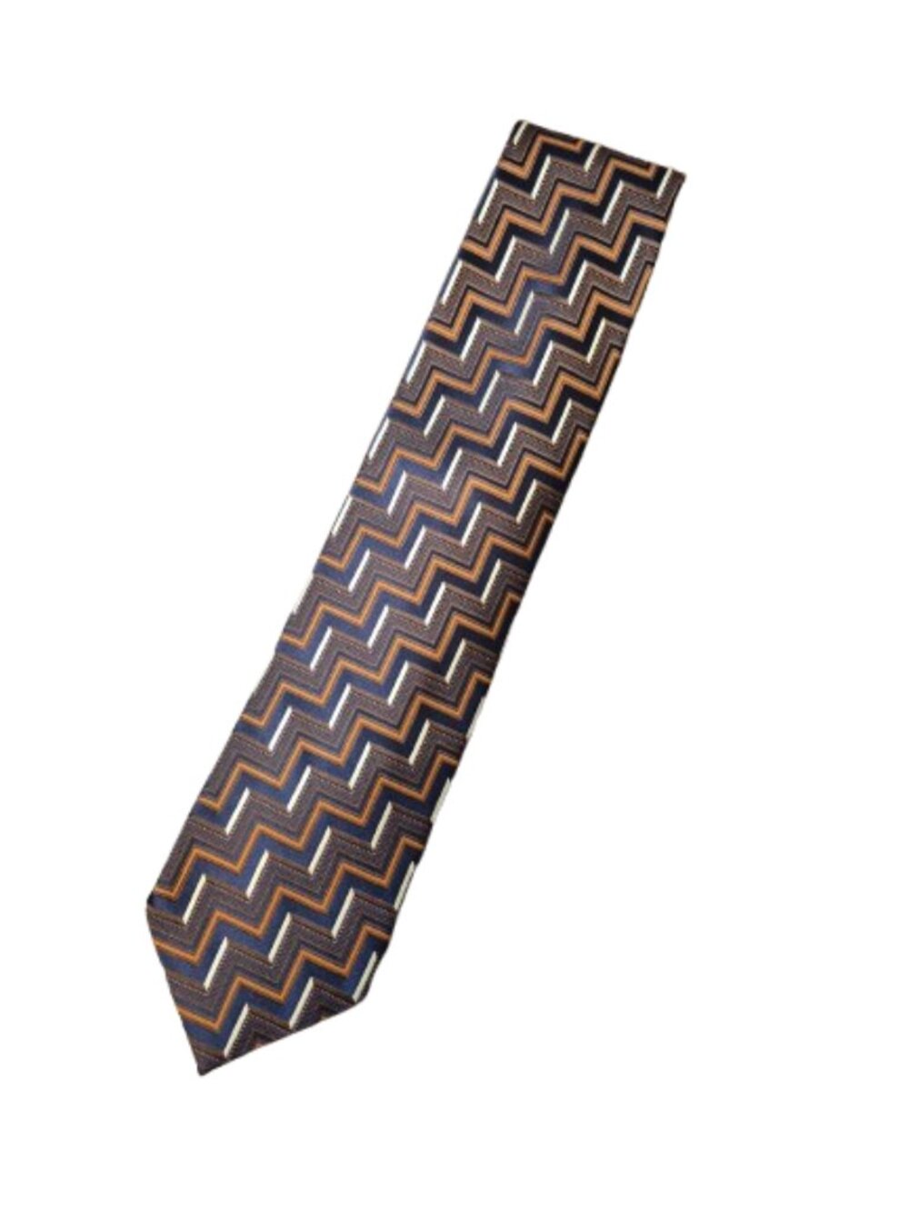 Ermenegildo Zegna Black Copper and Silver Silk Tie XL 64" x 3.75"